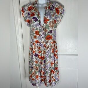 Veronica Beard Zee Multicolor Floral Mini Dress